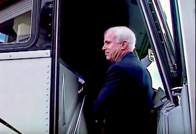 McCain boards the Straight Talk Express